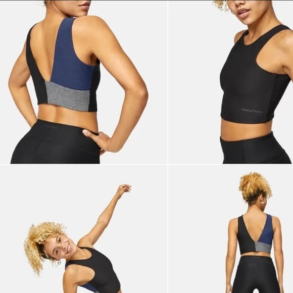 Outdoor Voices Warmup Legging and Venus Crop Bra Top Navy Graphite Set S/M - Picture 2 of 11